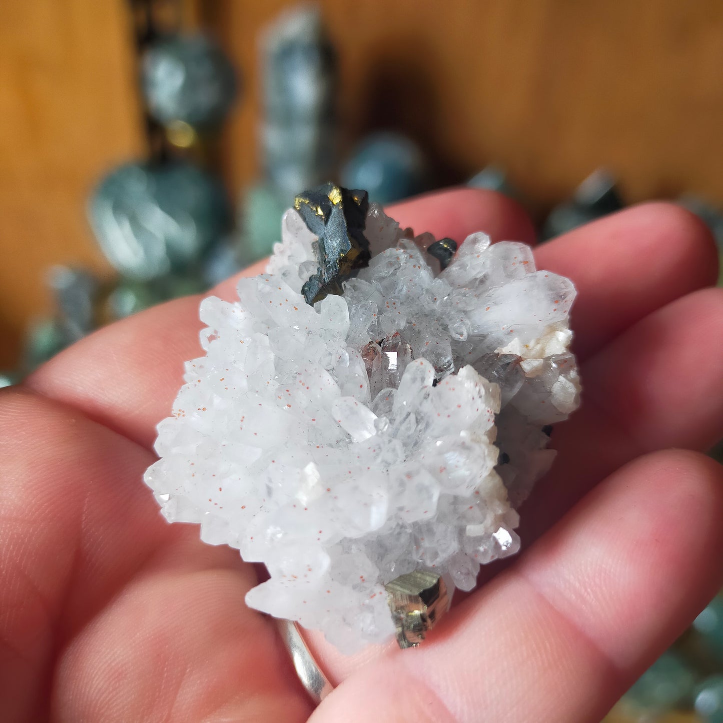 Quartz Cluster with Pyrite