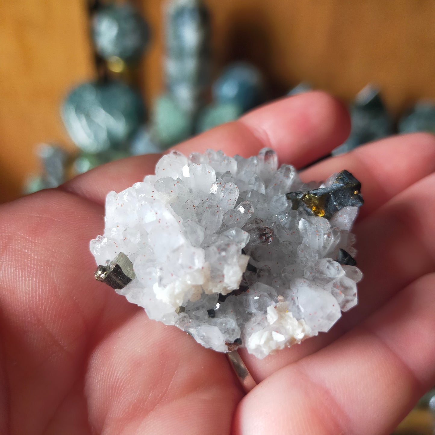 Quartz Cluster with Pyrite