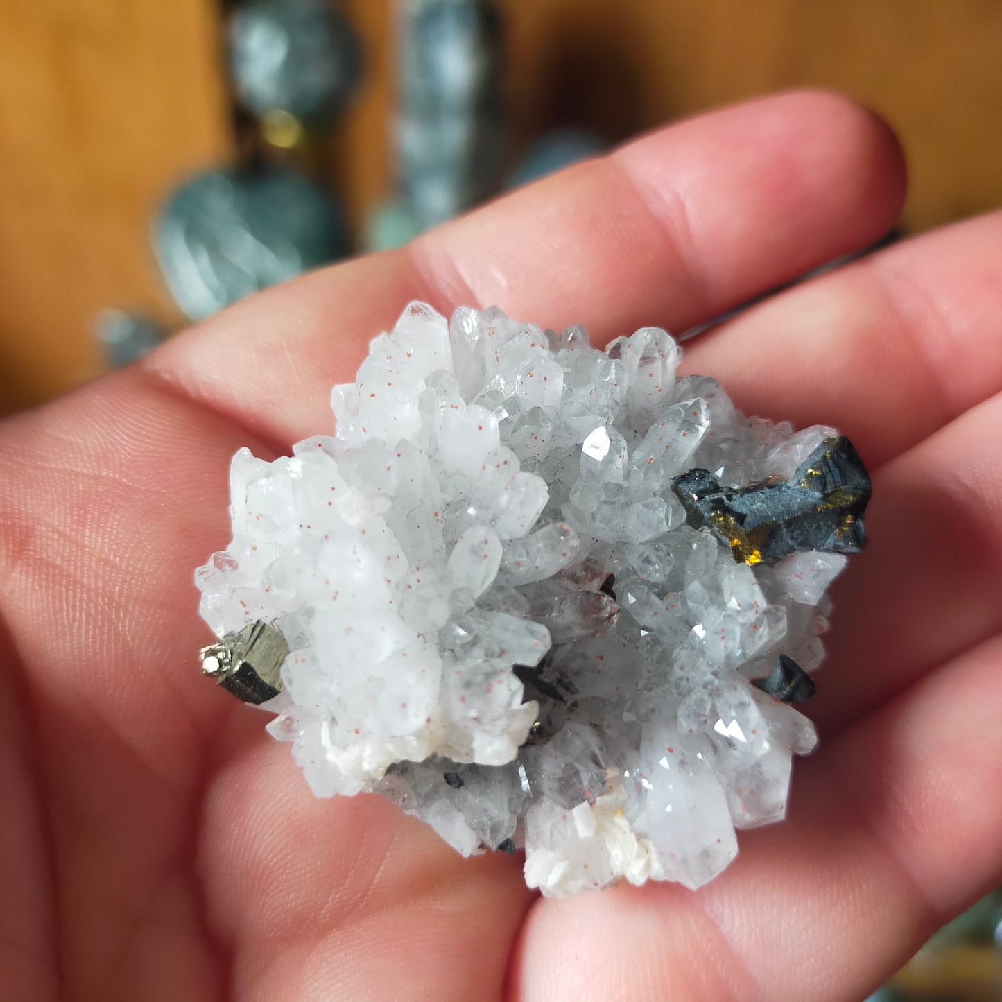 Quartz Cluster with Pyrite