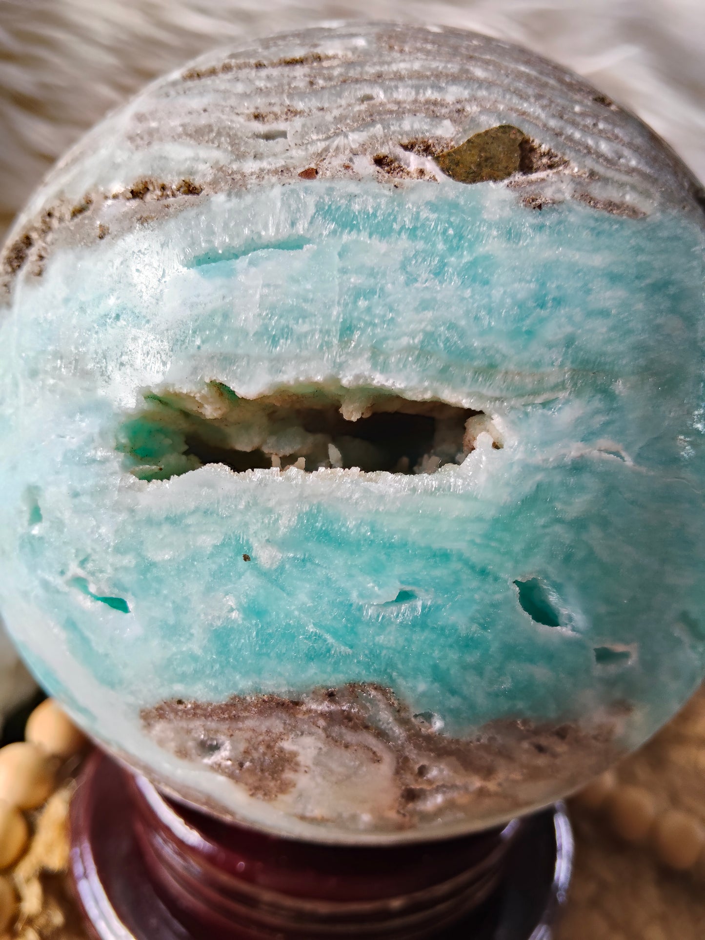 Large Hemimorphite Sphere