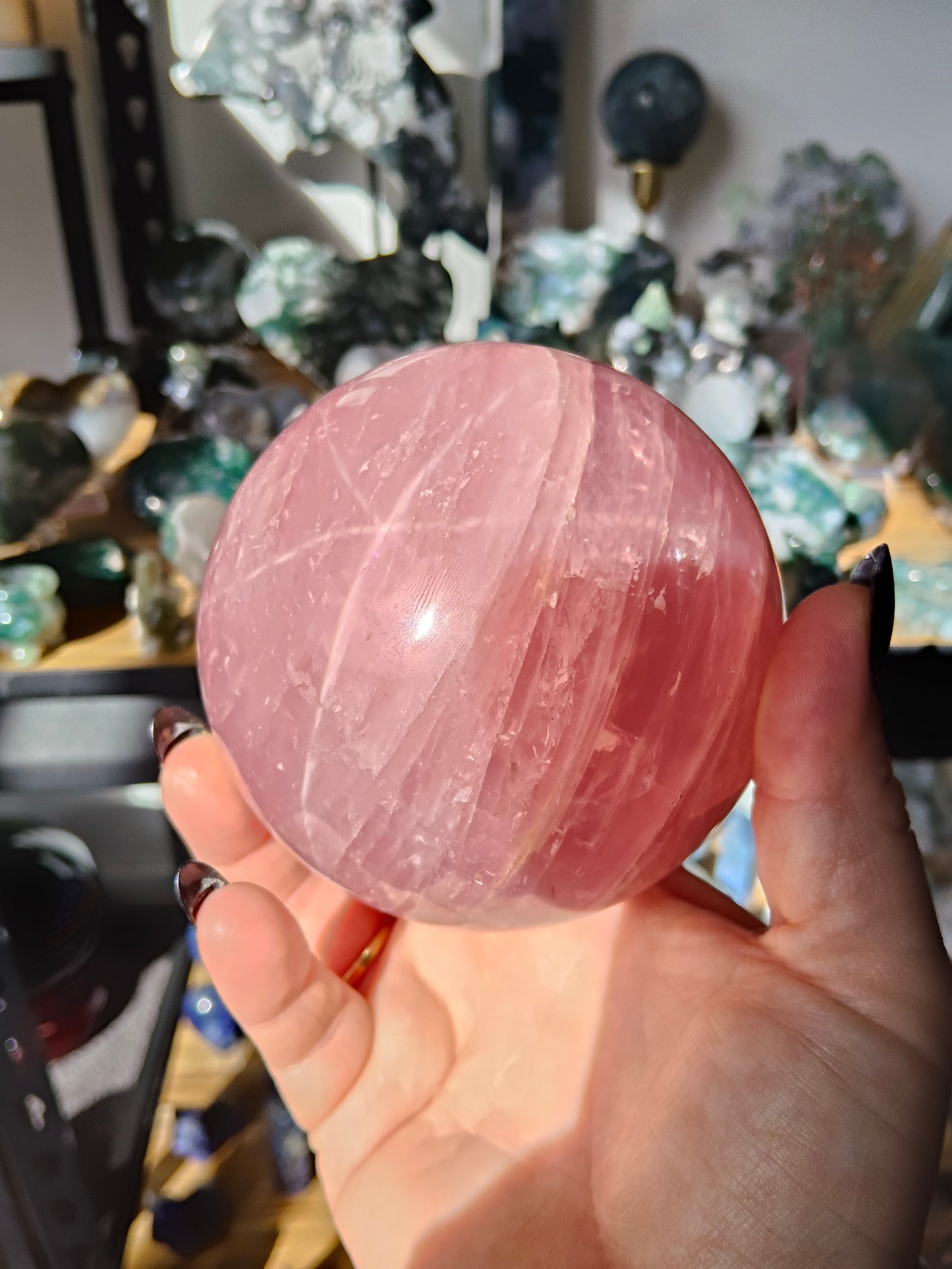 Asterism Rose Quartz Sphere