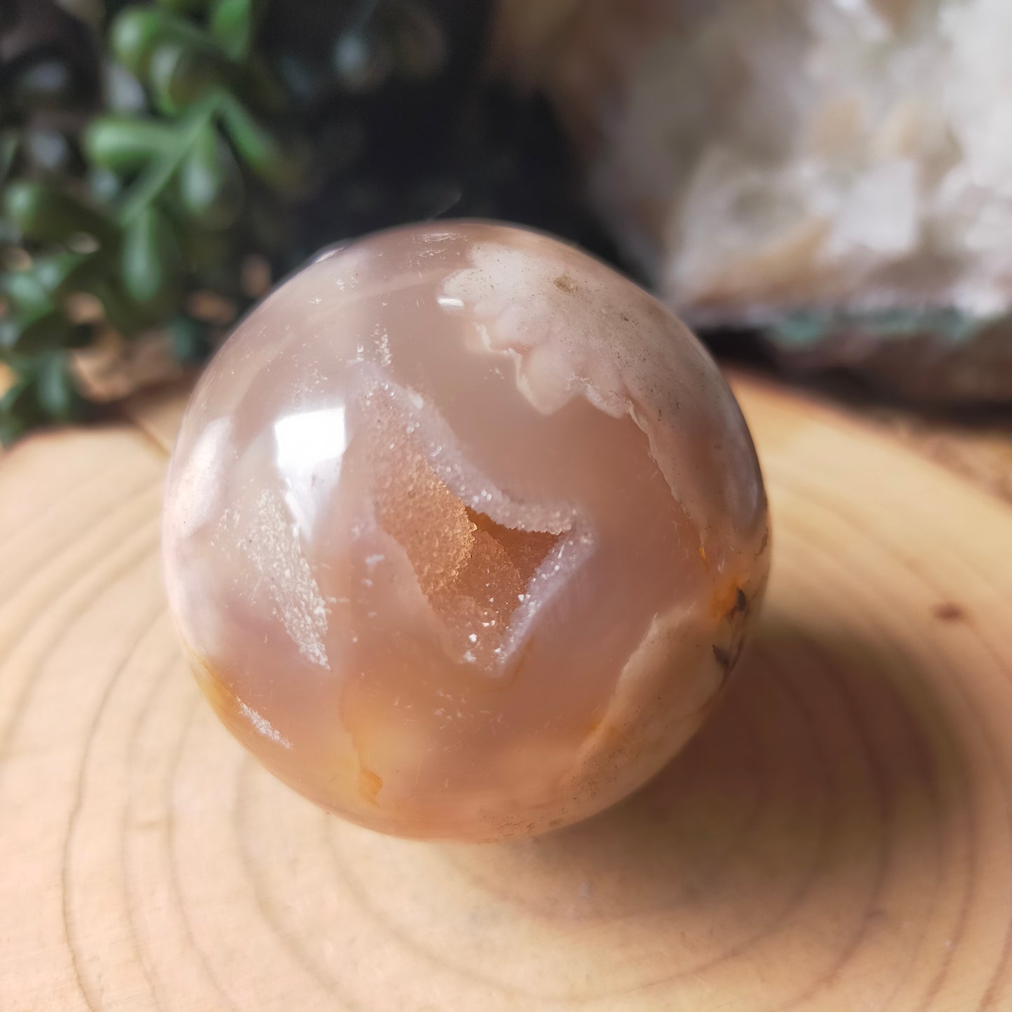Flower Agate Sphere