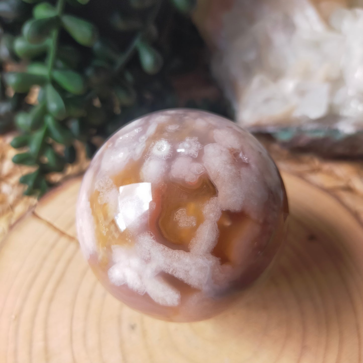 Flower Agate Sphere