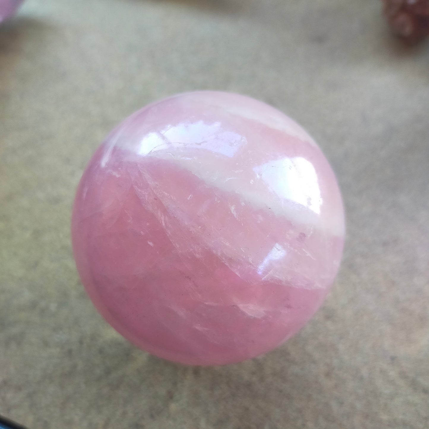 Aura Rose Quartz Sphere