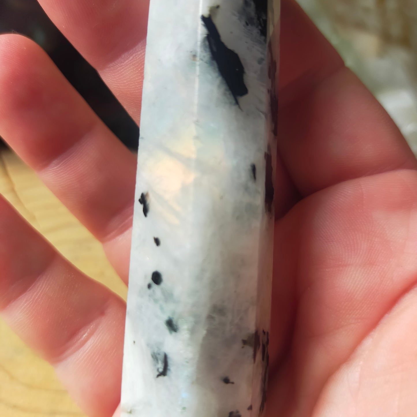Rainbow Moonstone Point
