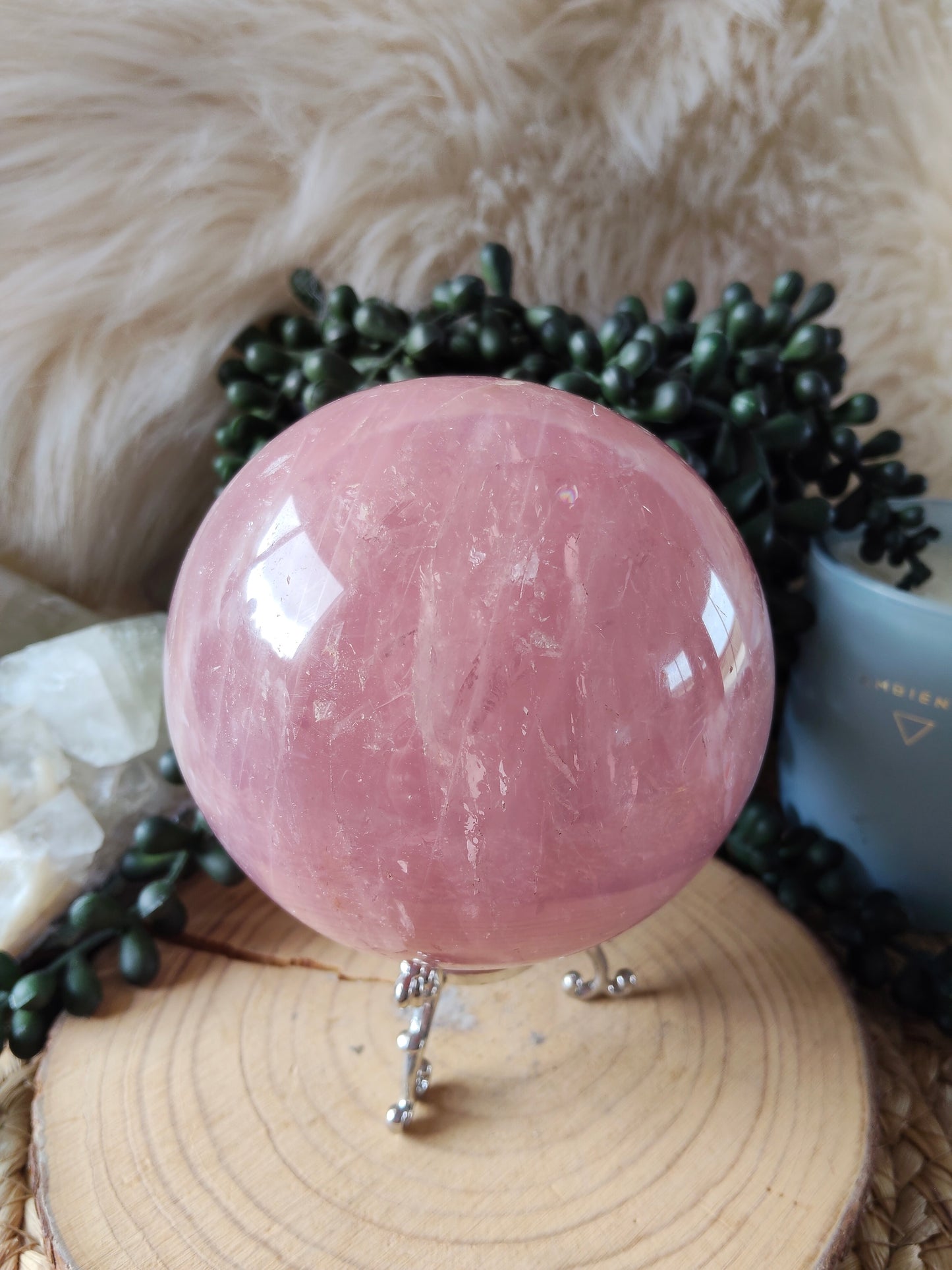 Asterism Rose Quartz Sphere