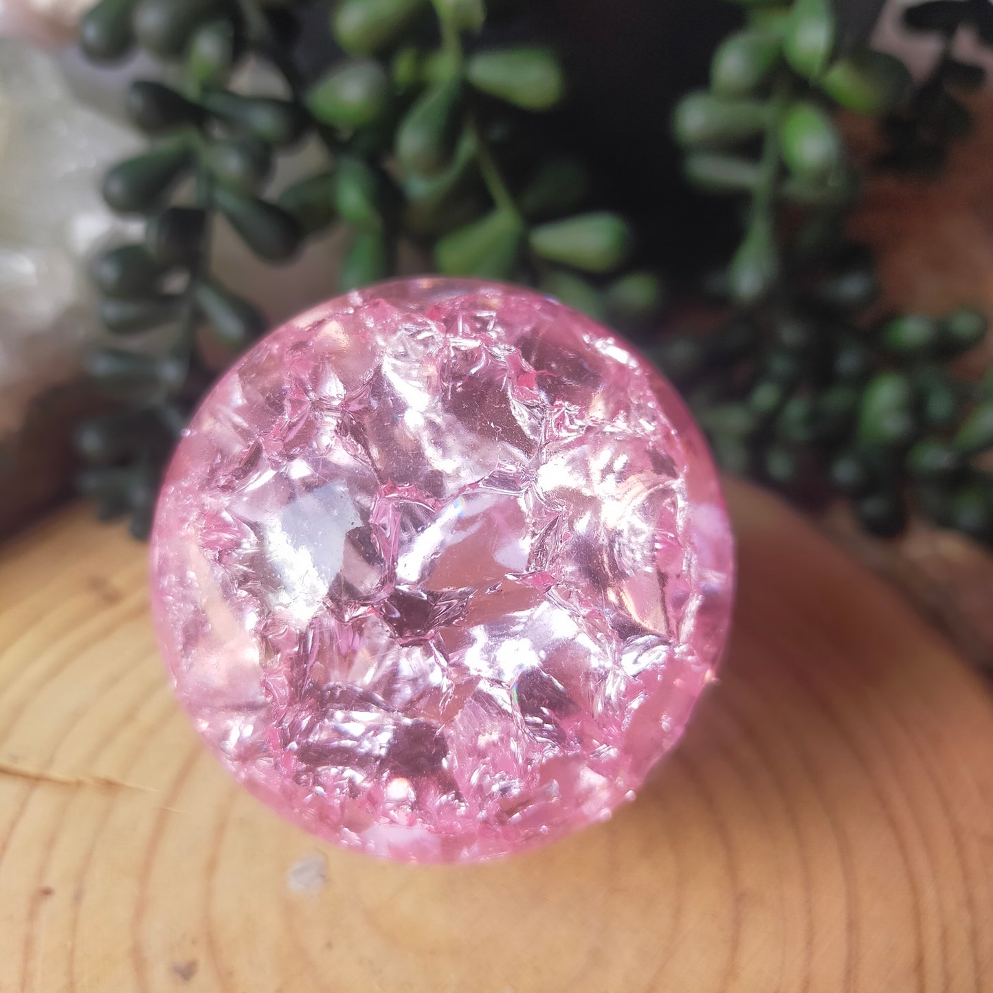 Crackled Glass Sphere