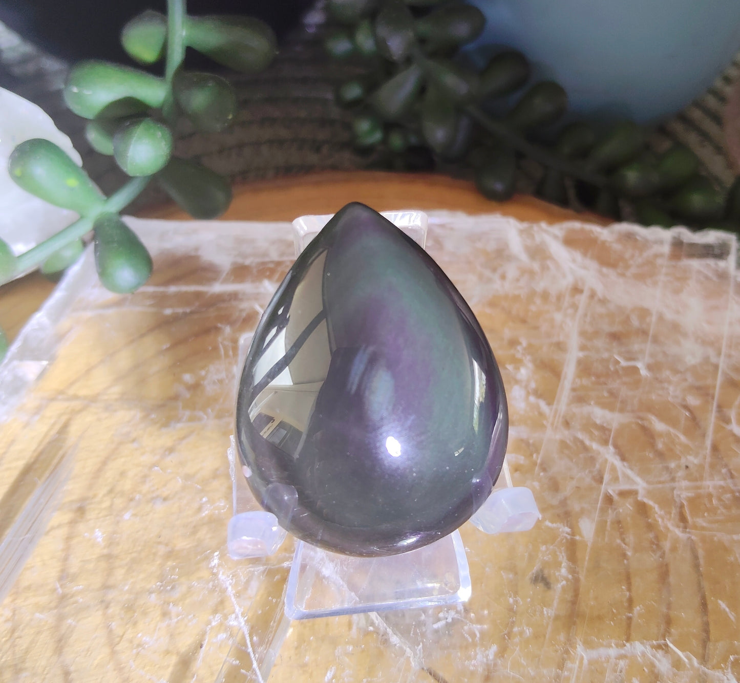 Rainbow Obsidian Teardrops