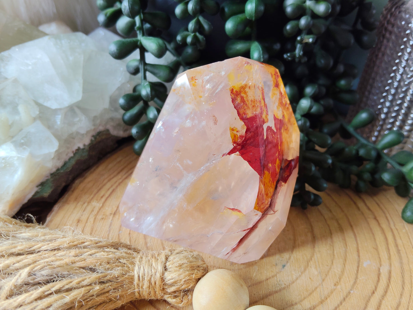 Rose/Fire and Golden Healer Quartz Freeform