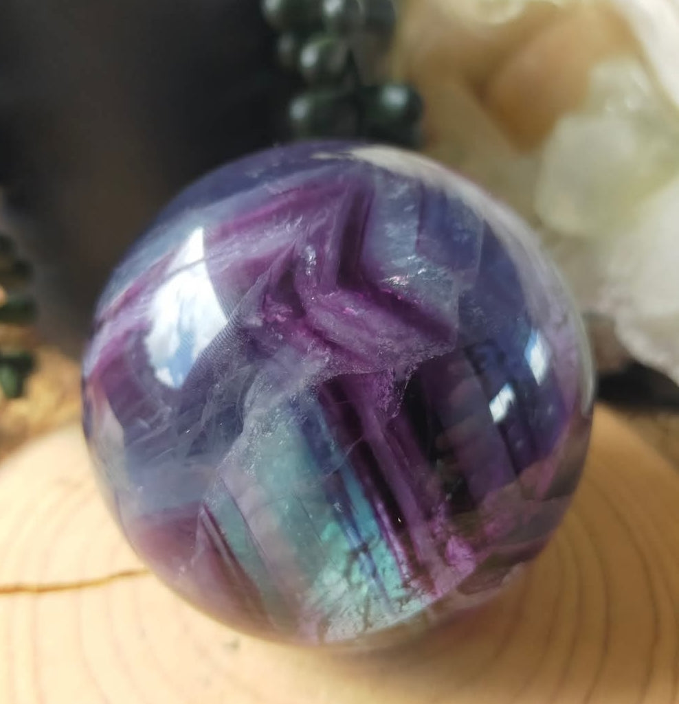 Rainbow Fluorite Sphere