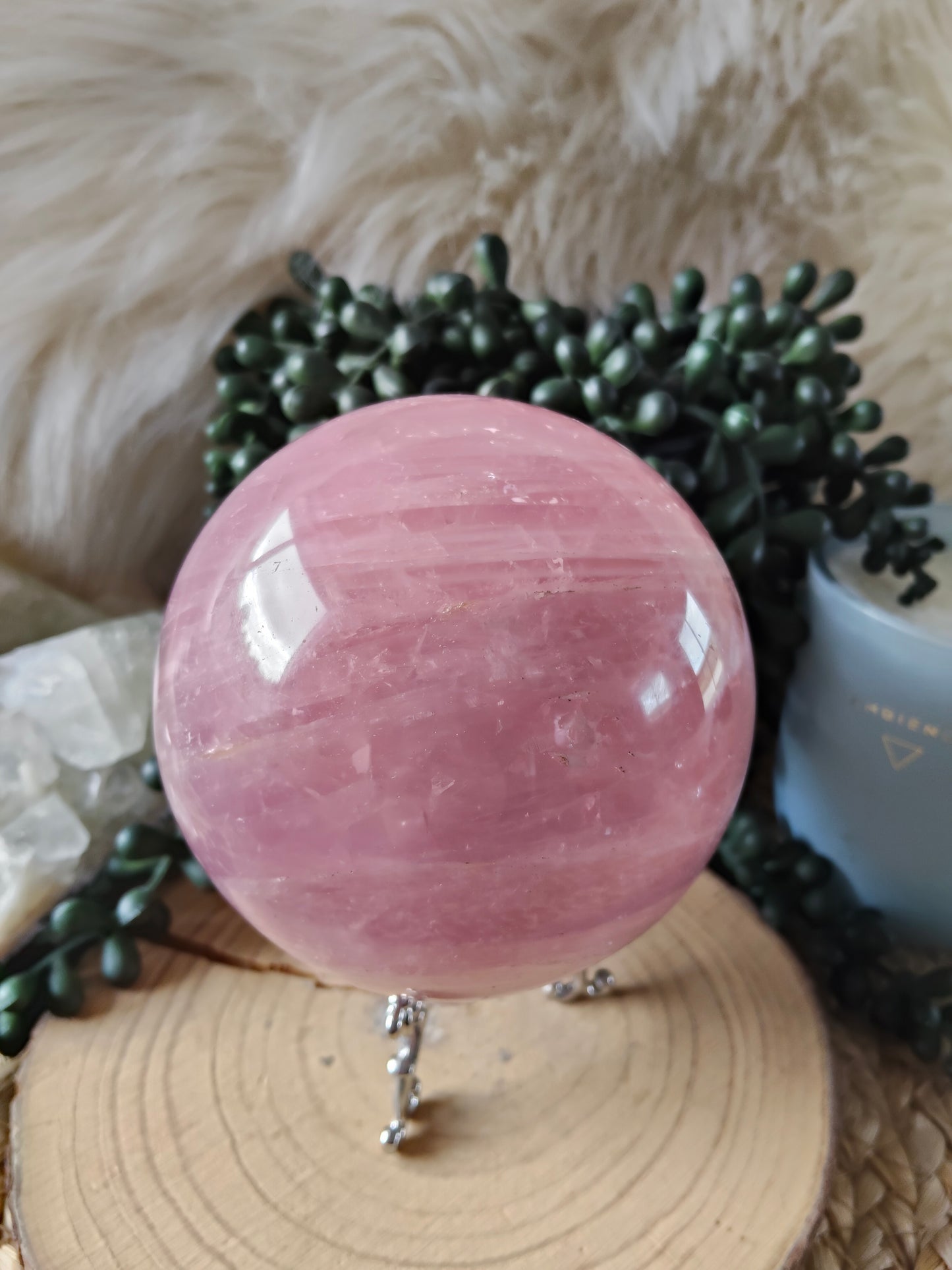 Asterism Rose Quartz Sphere