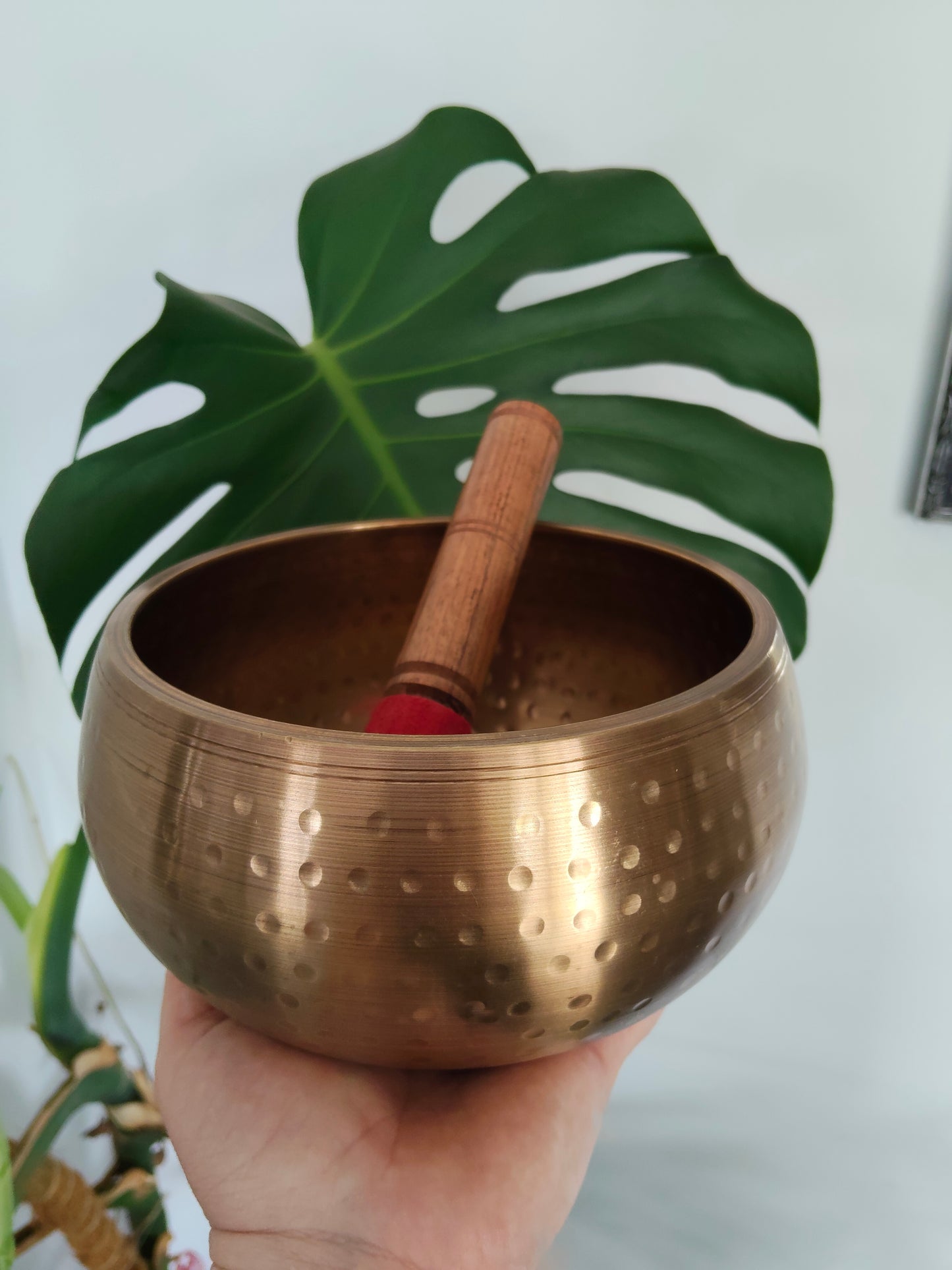 Hand Hammered Brass Singing Bowl Large
