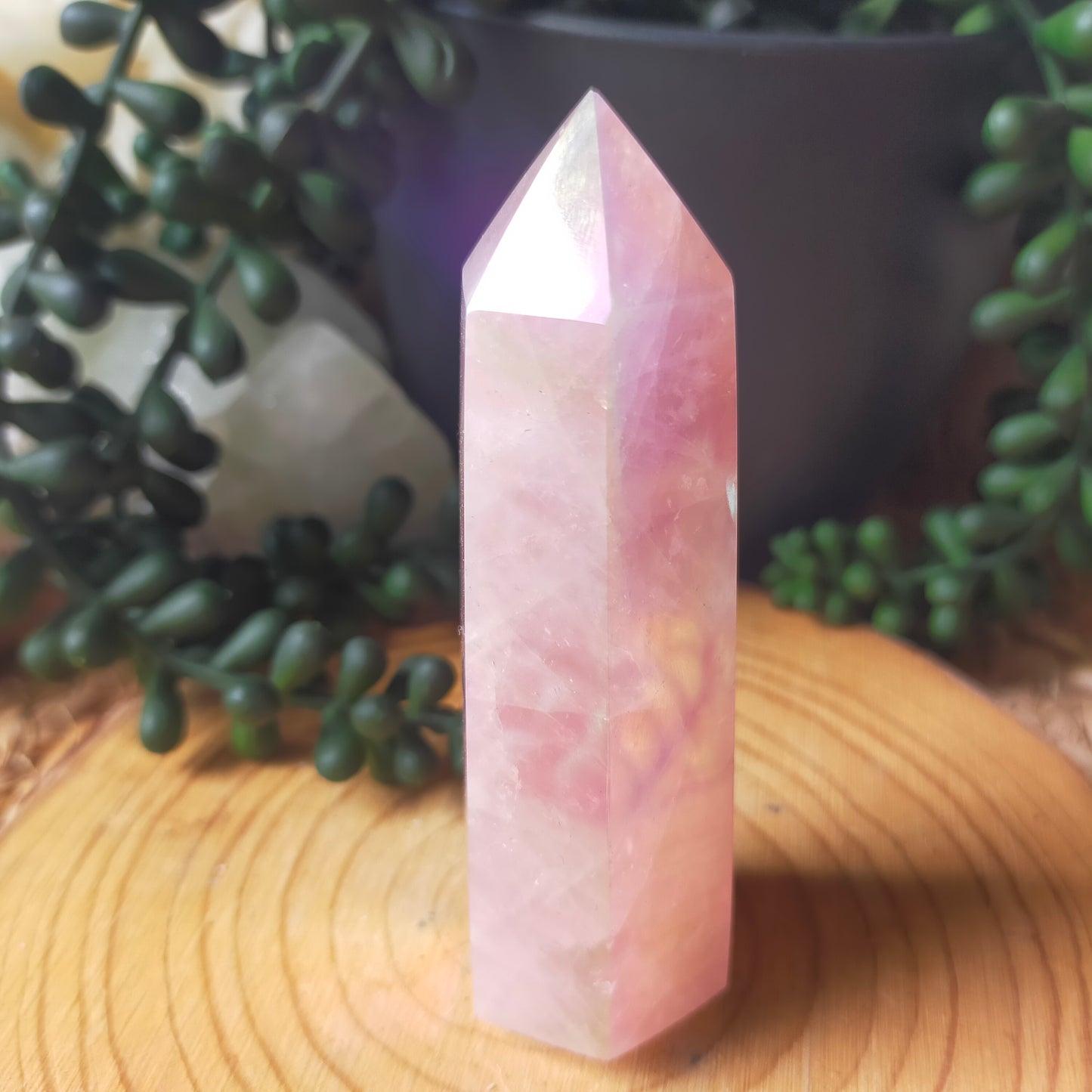 Aura Rose Quartz Point