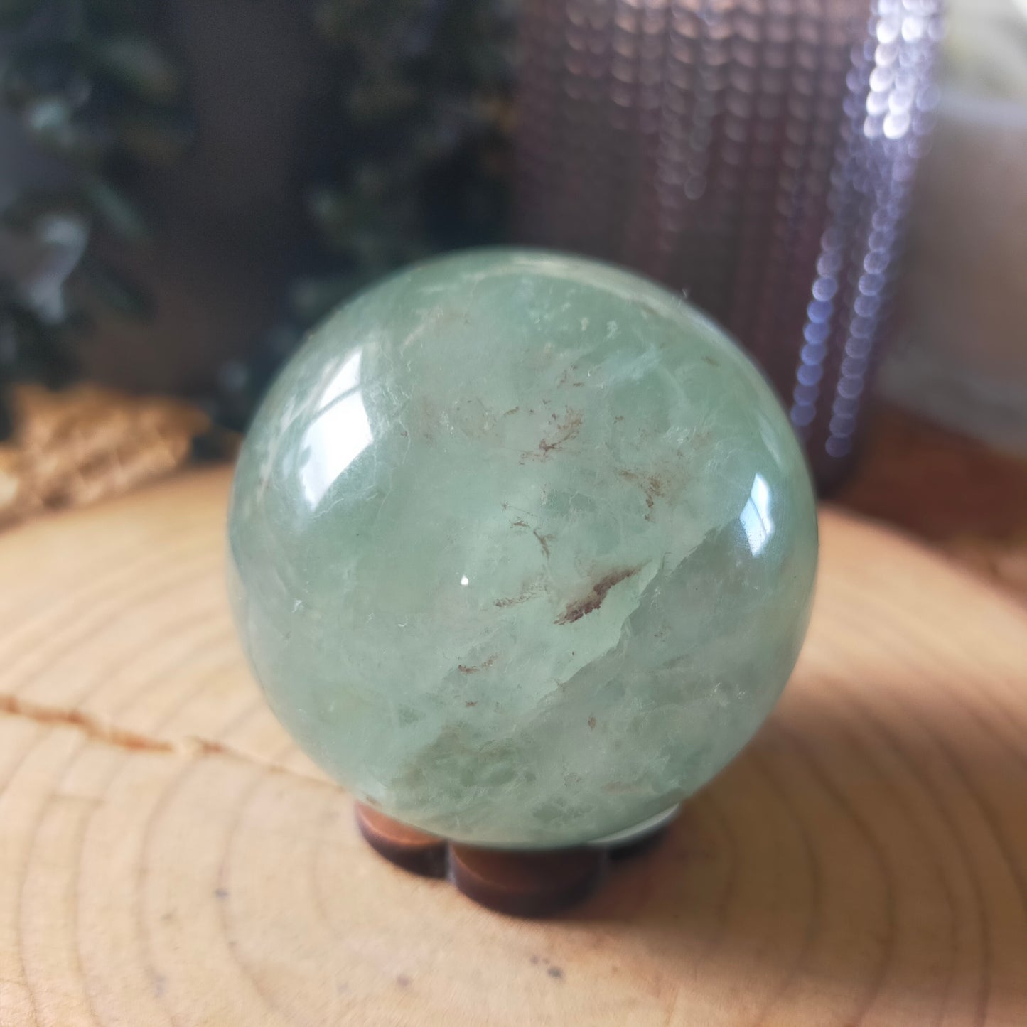 Green Fluorite Sphere