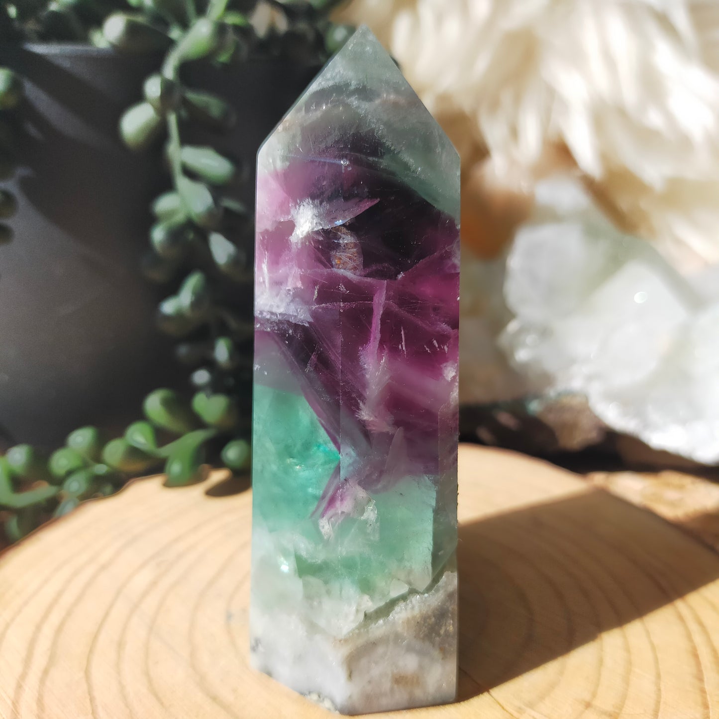 Feather Fluorite Point