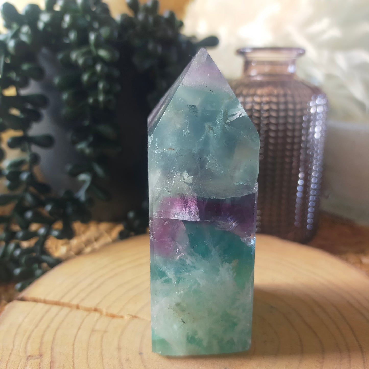 Feather Fluorite Chunky Point