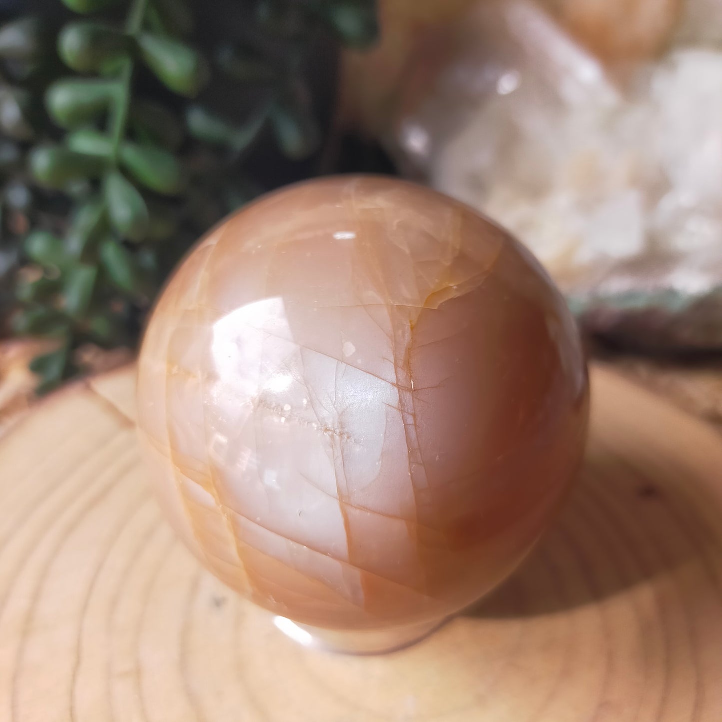 Peach Moonstone Sphere