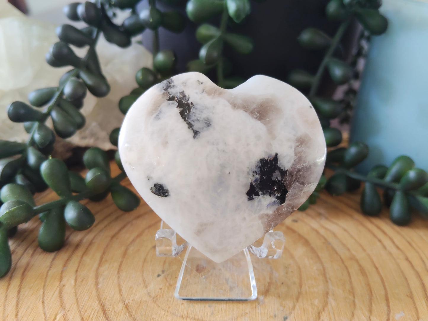 Rainbow Moonstone Hearts