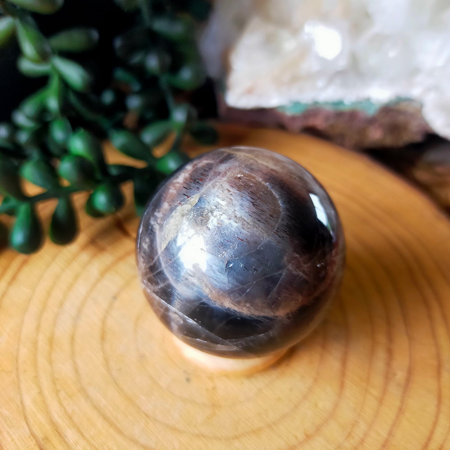 Black Moonstone/Sunstone Sphere