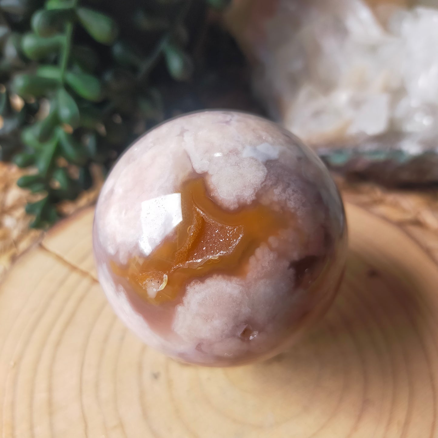 Flower Agate Sphere