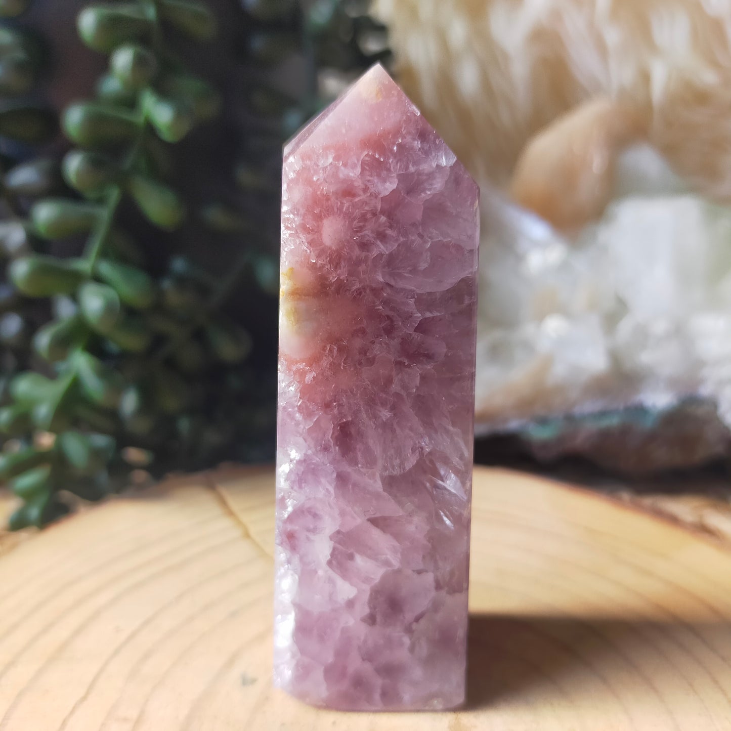 Amethyst/Flower Agate Point