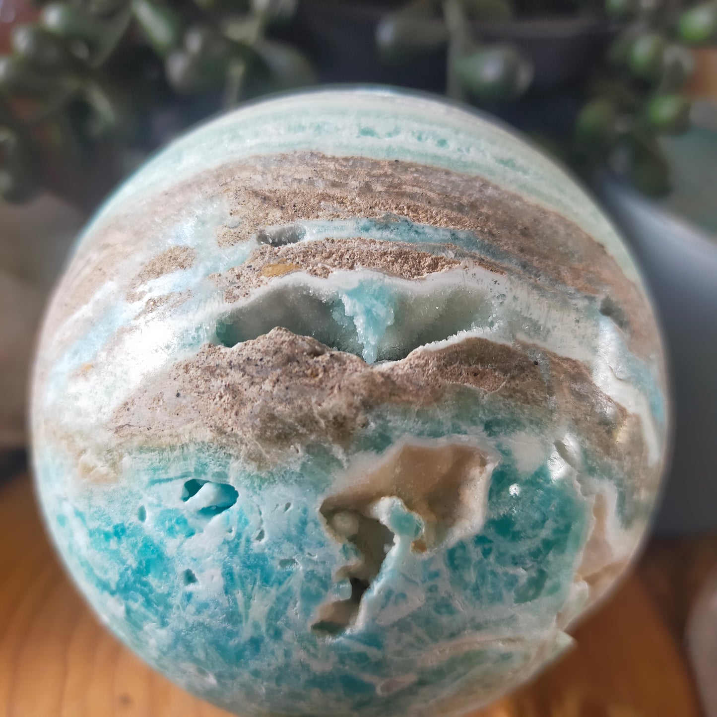 Hemimorphite Sphere