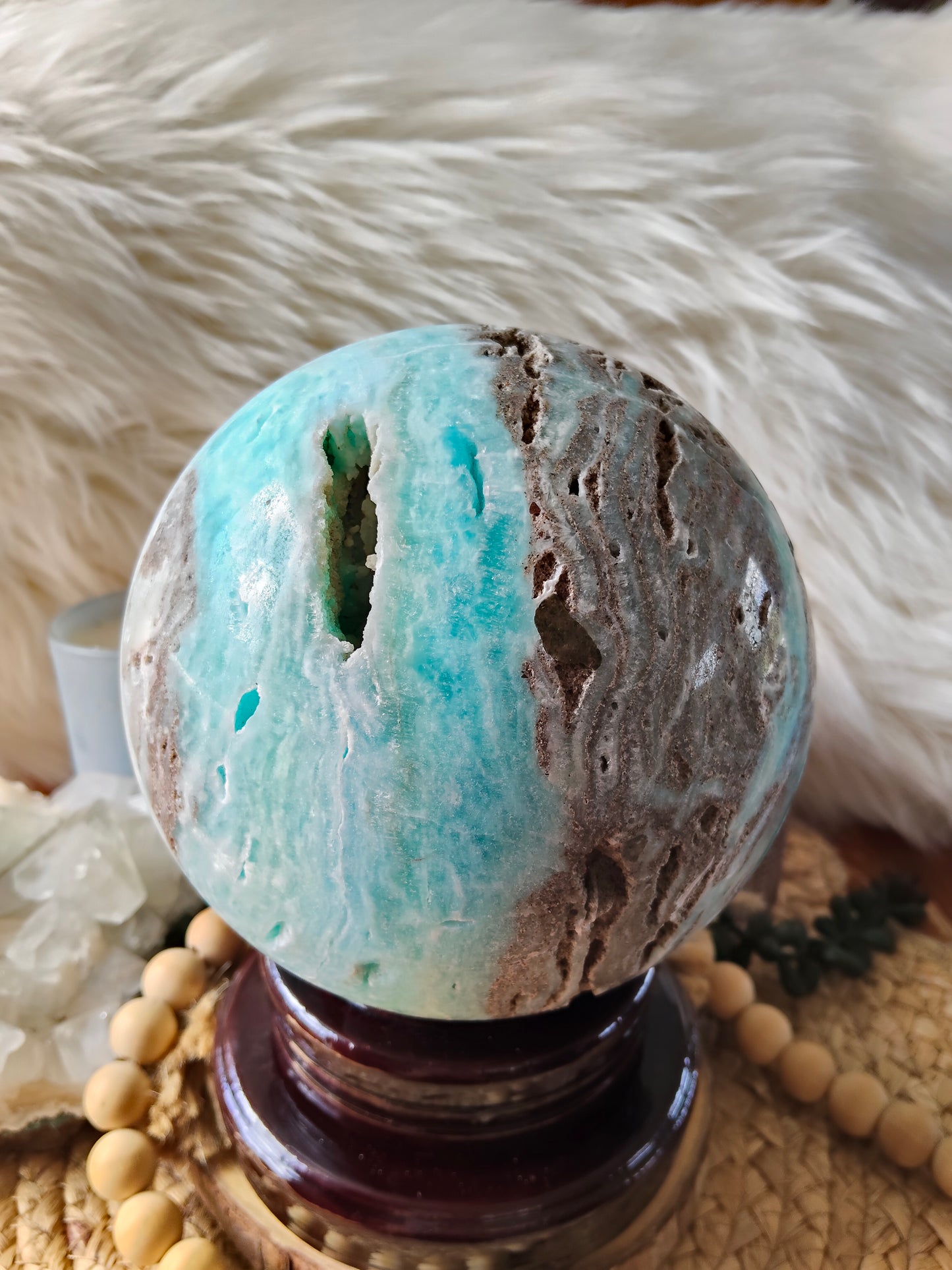 Large Hemimorphite Sphere