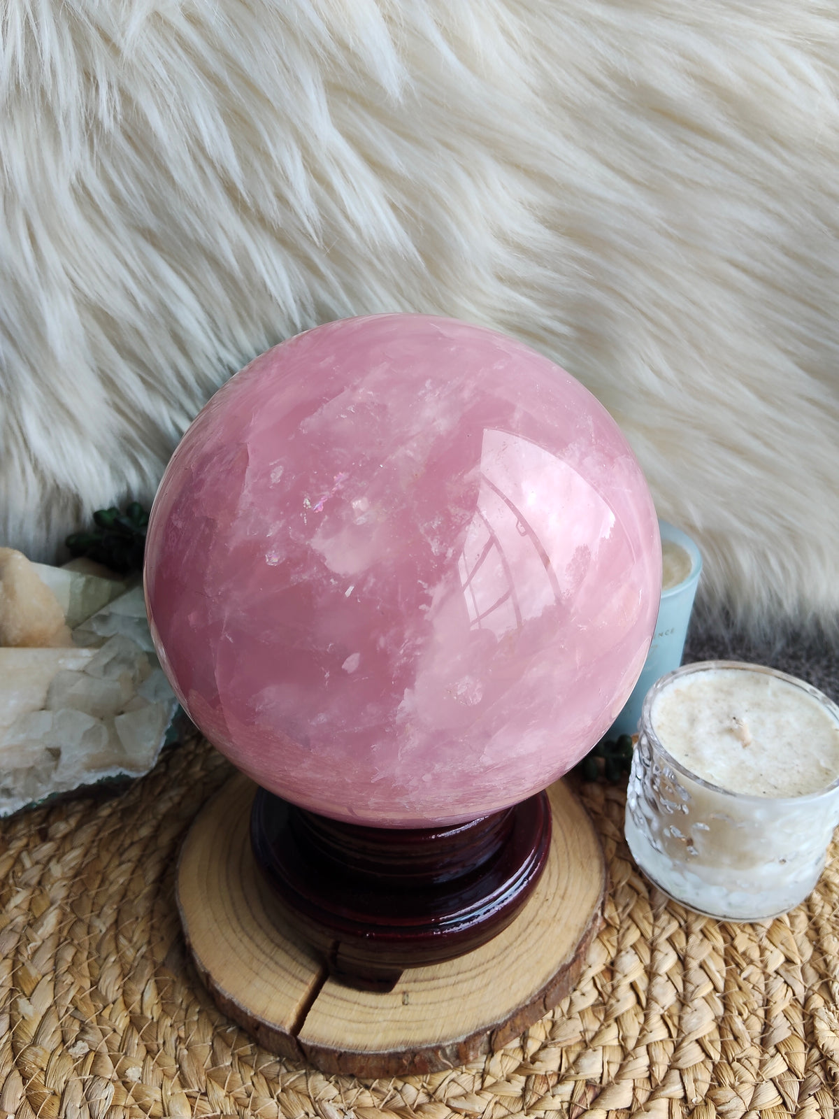 Large Rose Quartz Sphere