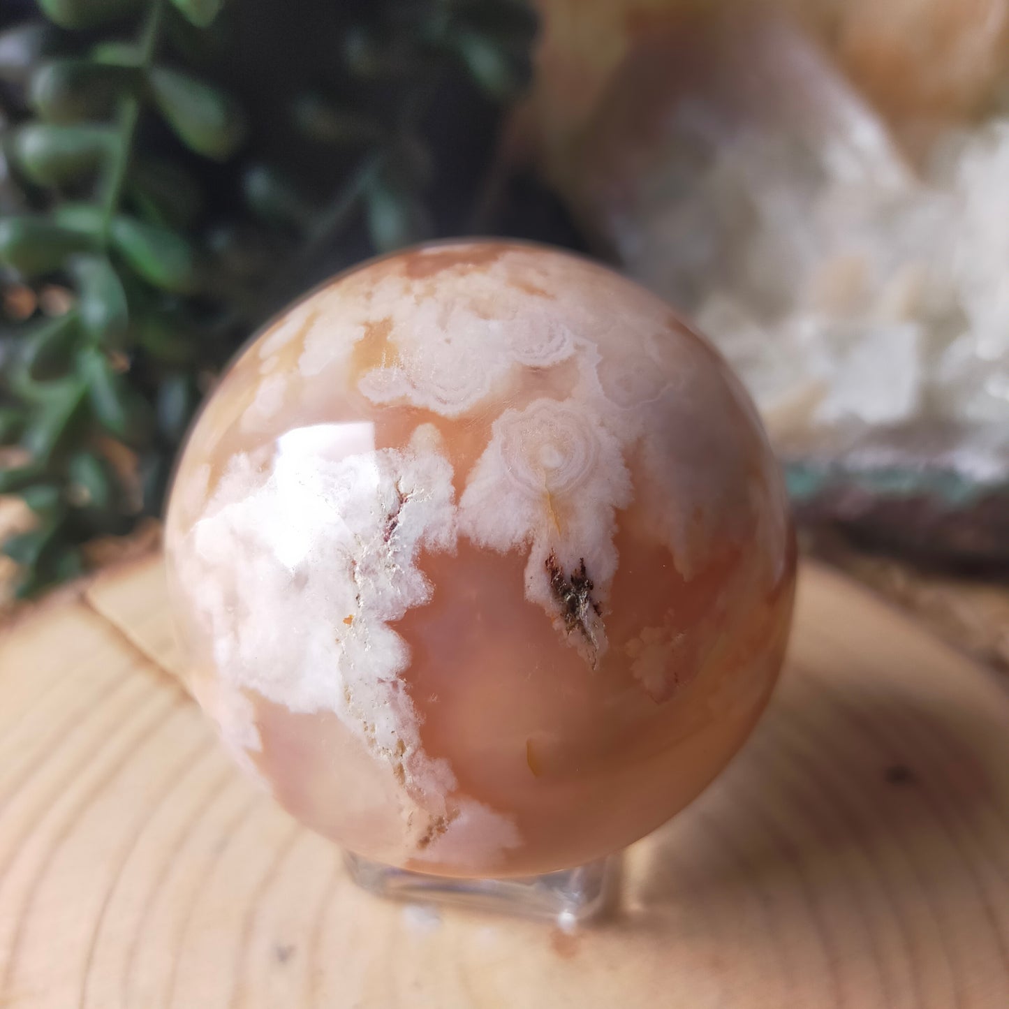 Flower Agate Sphere