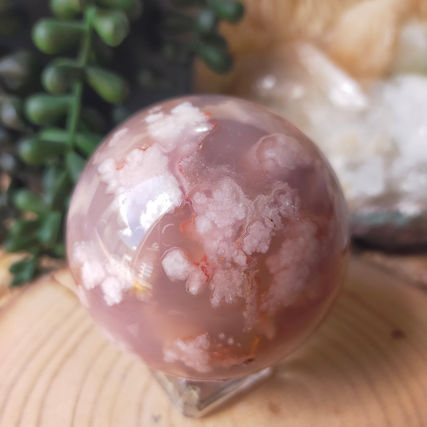 Flower Agate Sphere