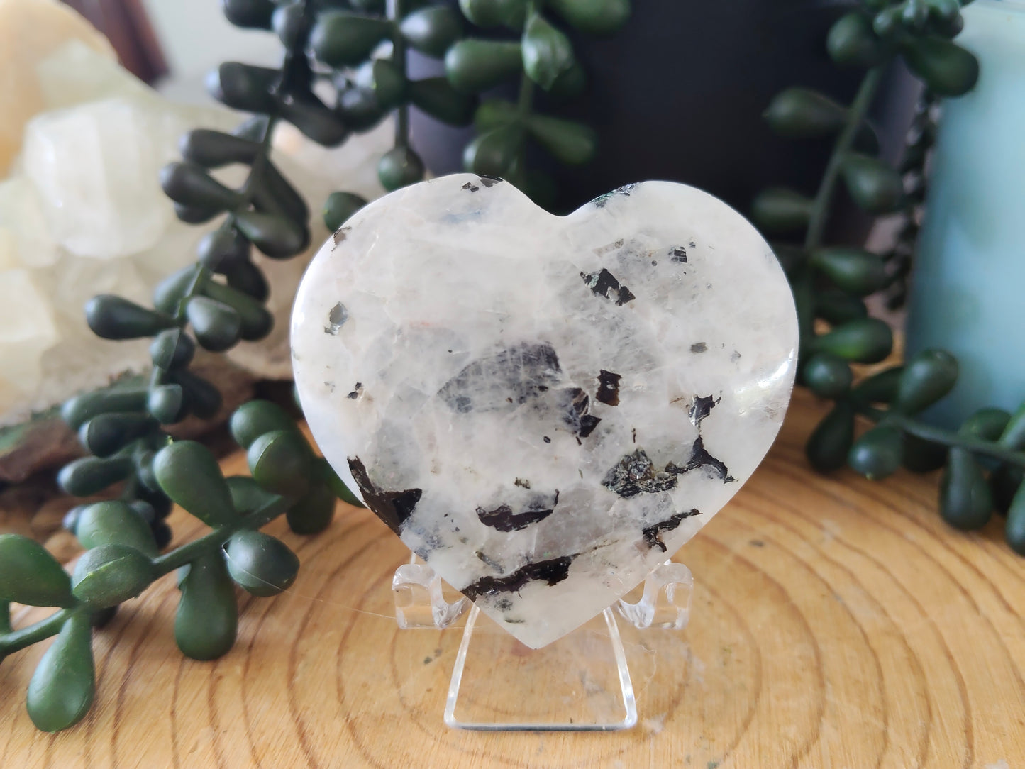 Rainbow Moonstone Hearts