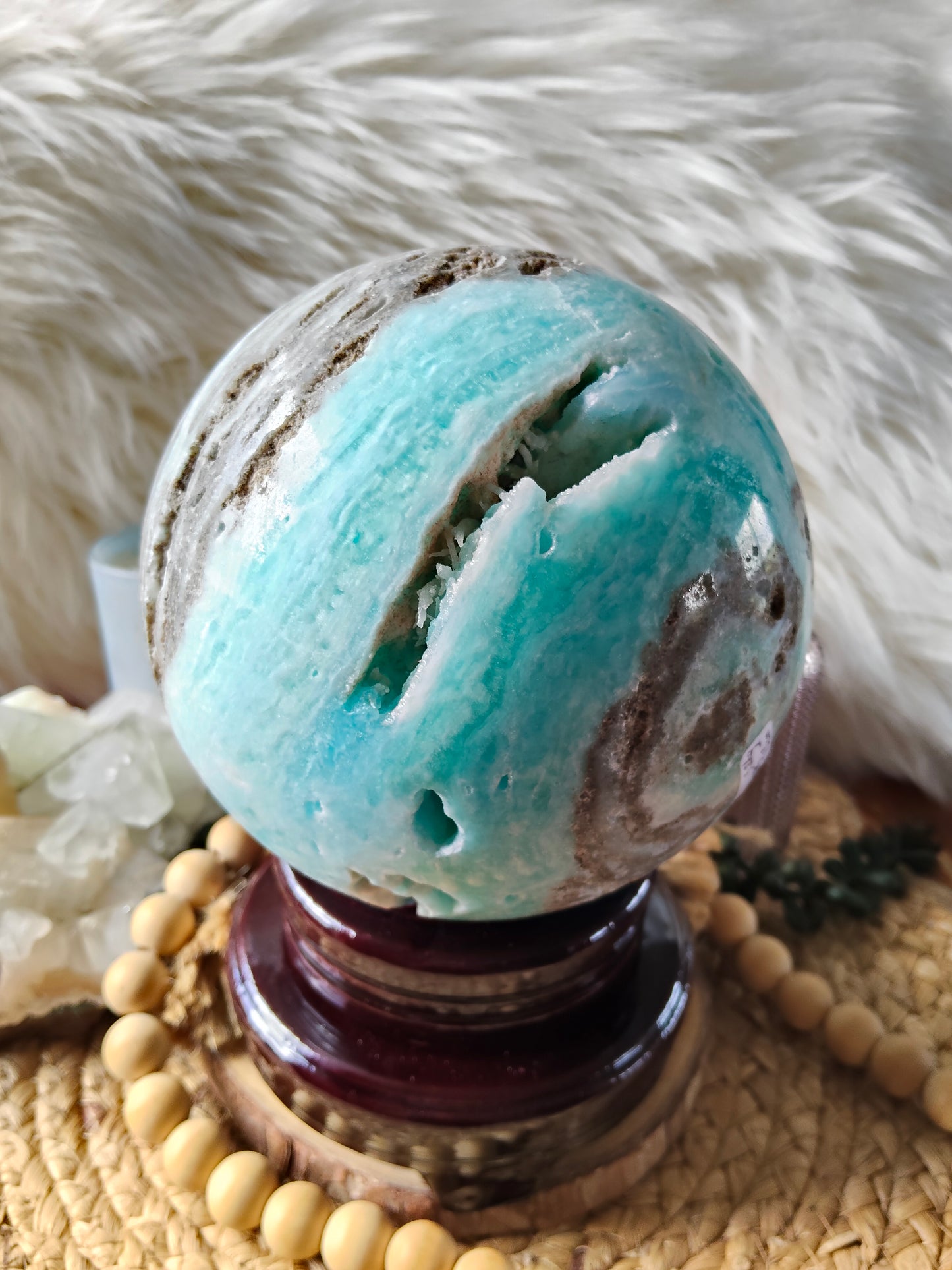 Large Hemimorphite Sphere