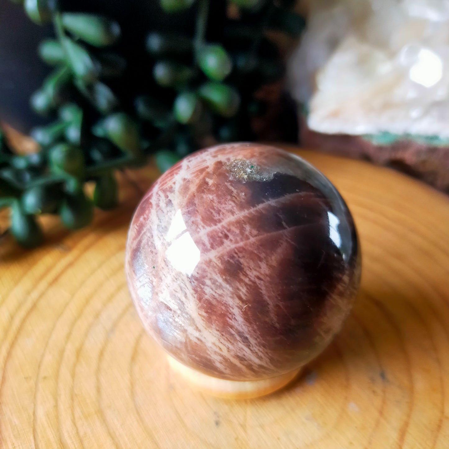 Black Moonstone/Sunstone Sphere