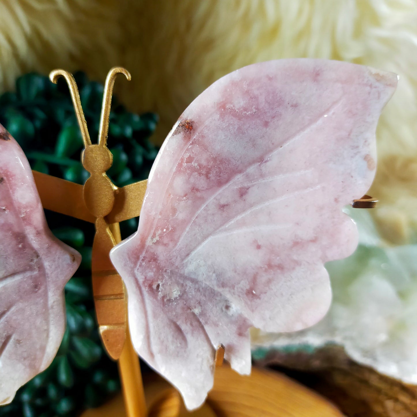 Pink Amethyst Butterfly Wings