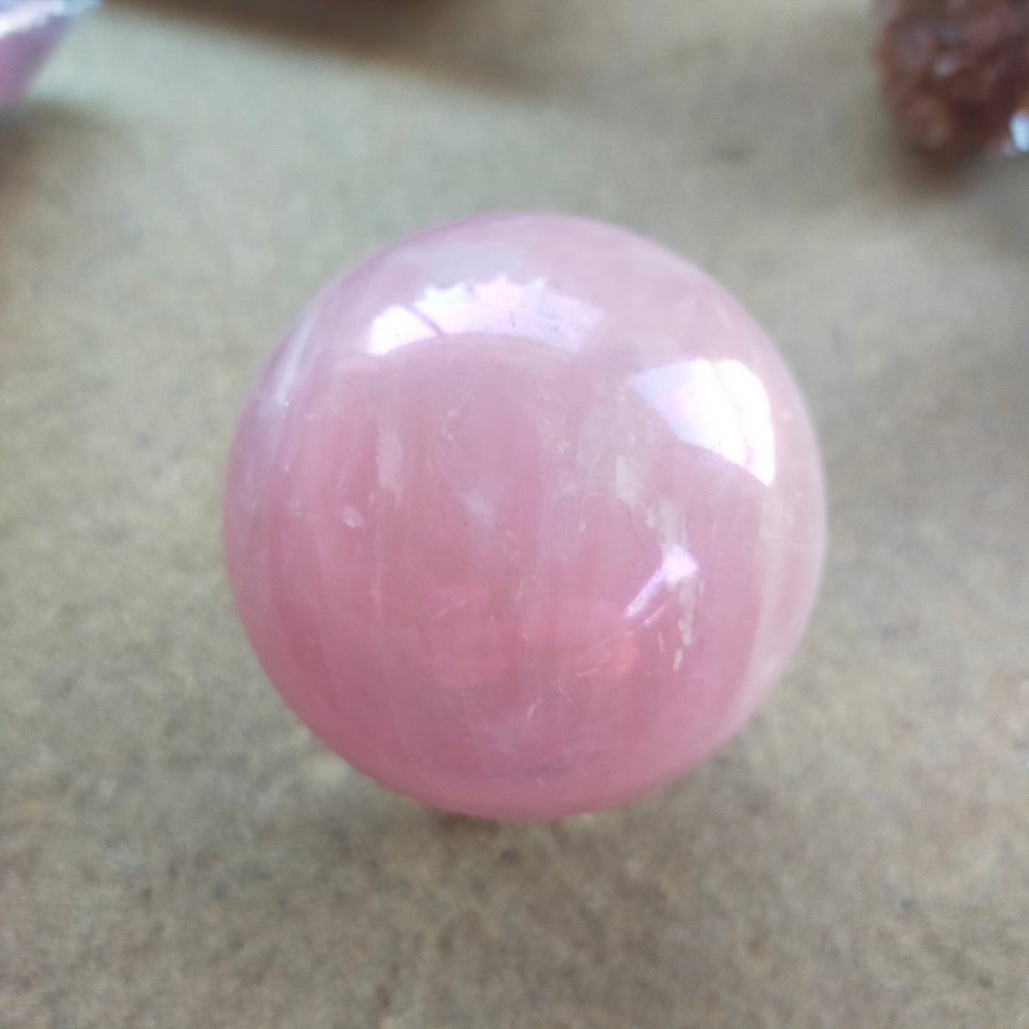 Aura Rose Quartz Sphere