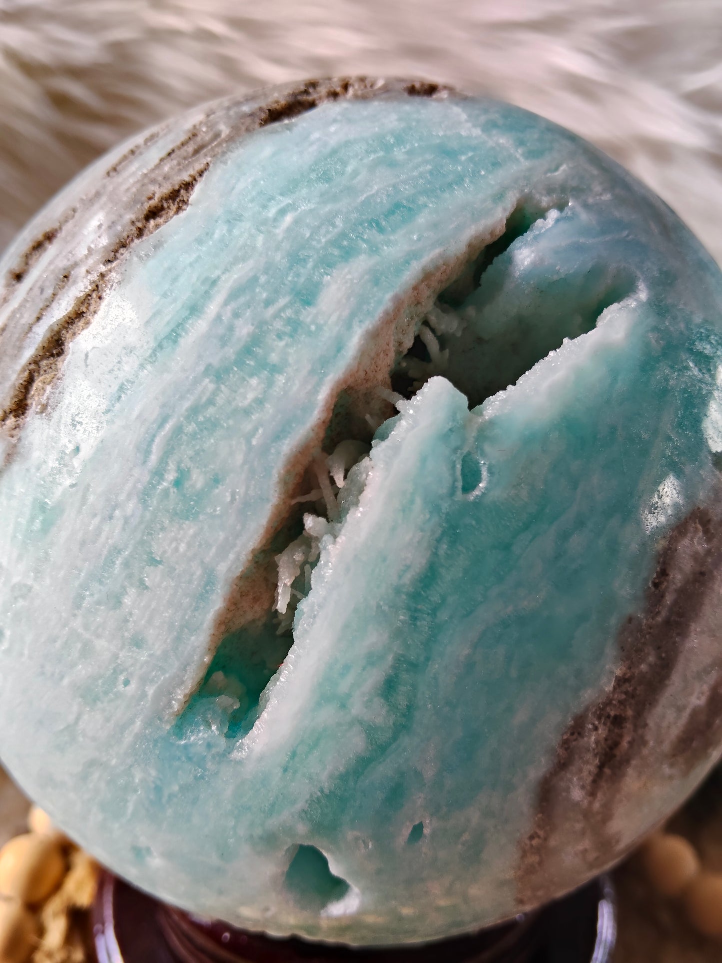 Large Hemimorphite Sphere