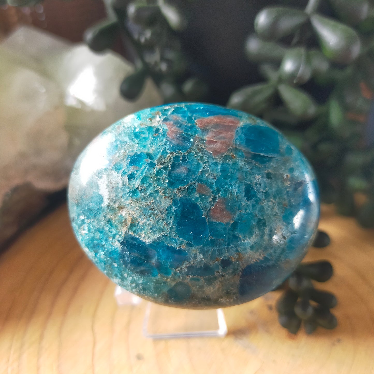 Blue Apatite Palmstone