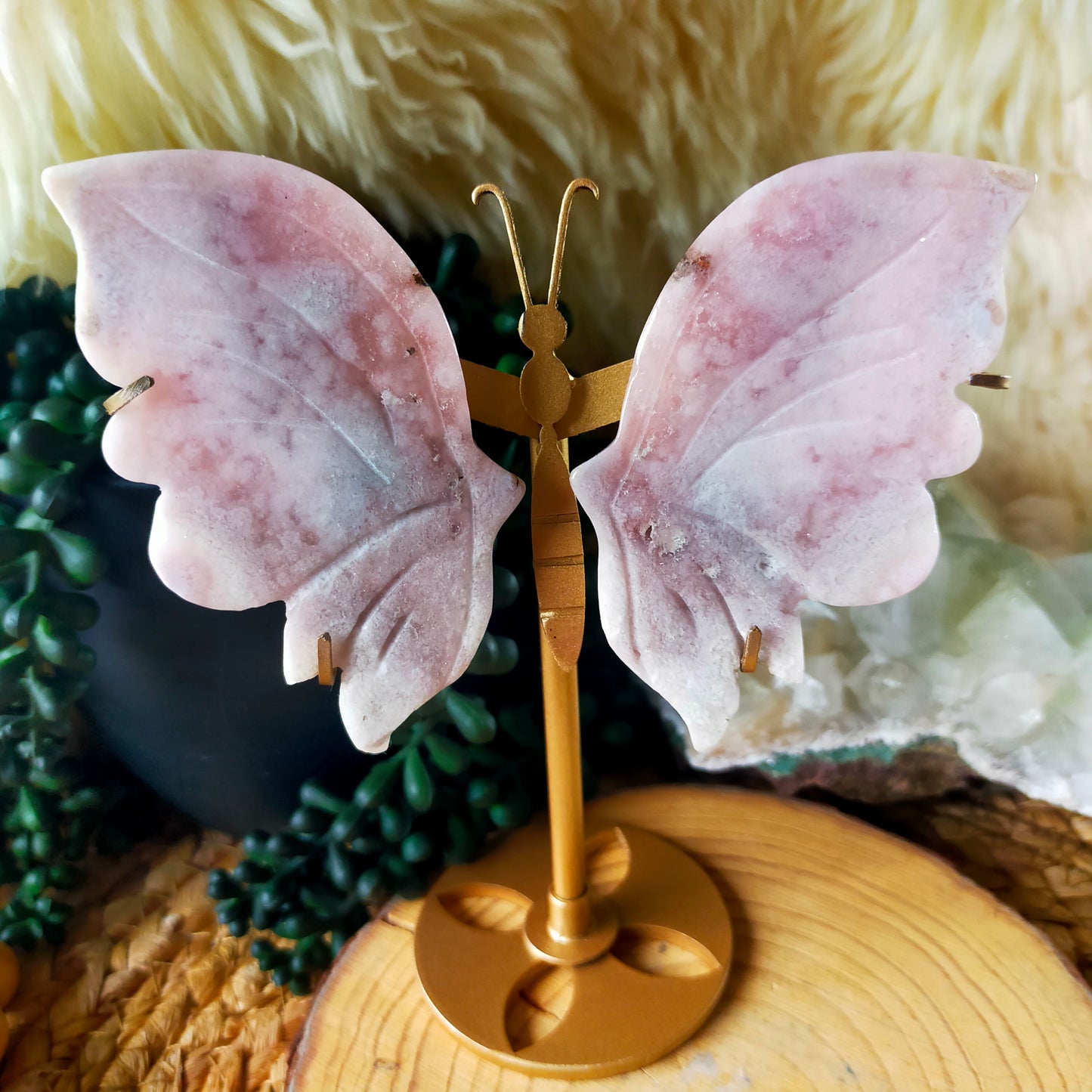 Pink Amethyst Butterfly Wings