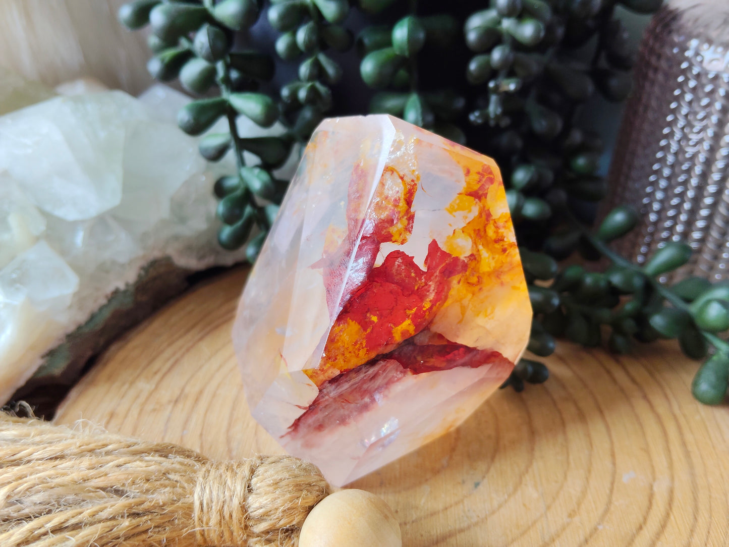 Rose/Fire and Golden Healer Quartz Freeform