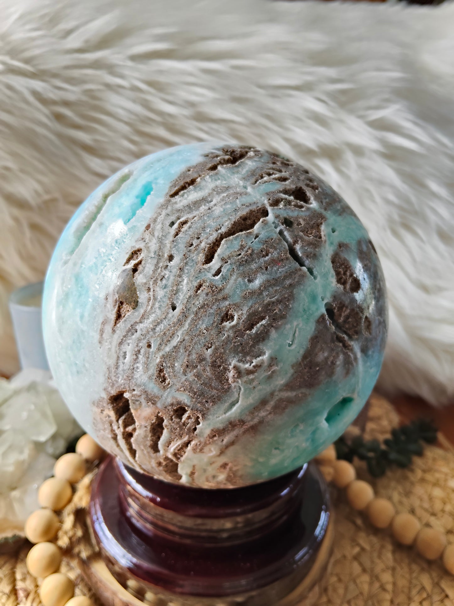 Large Hemimorphite Sphere