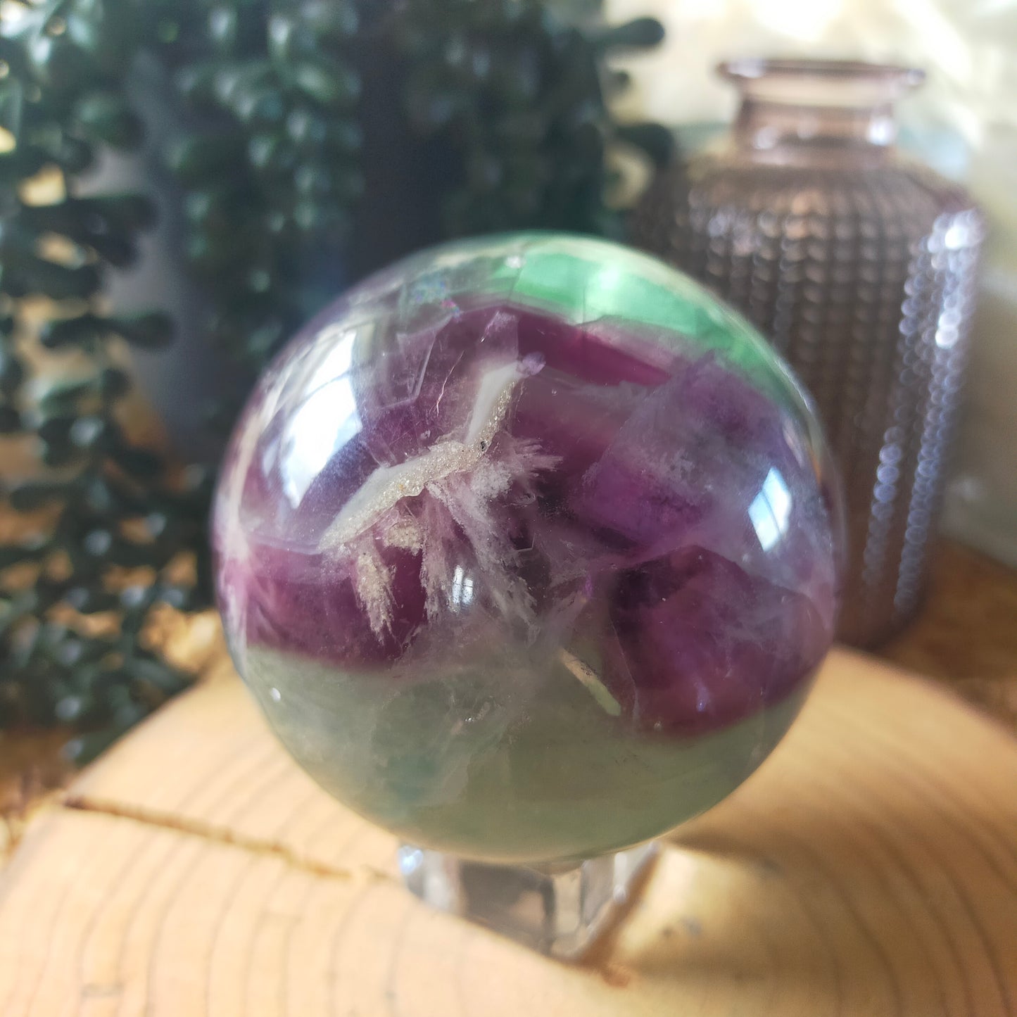 Feather Fluorite Sphere
