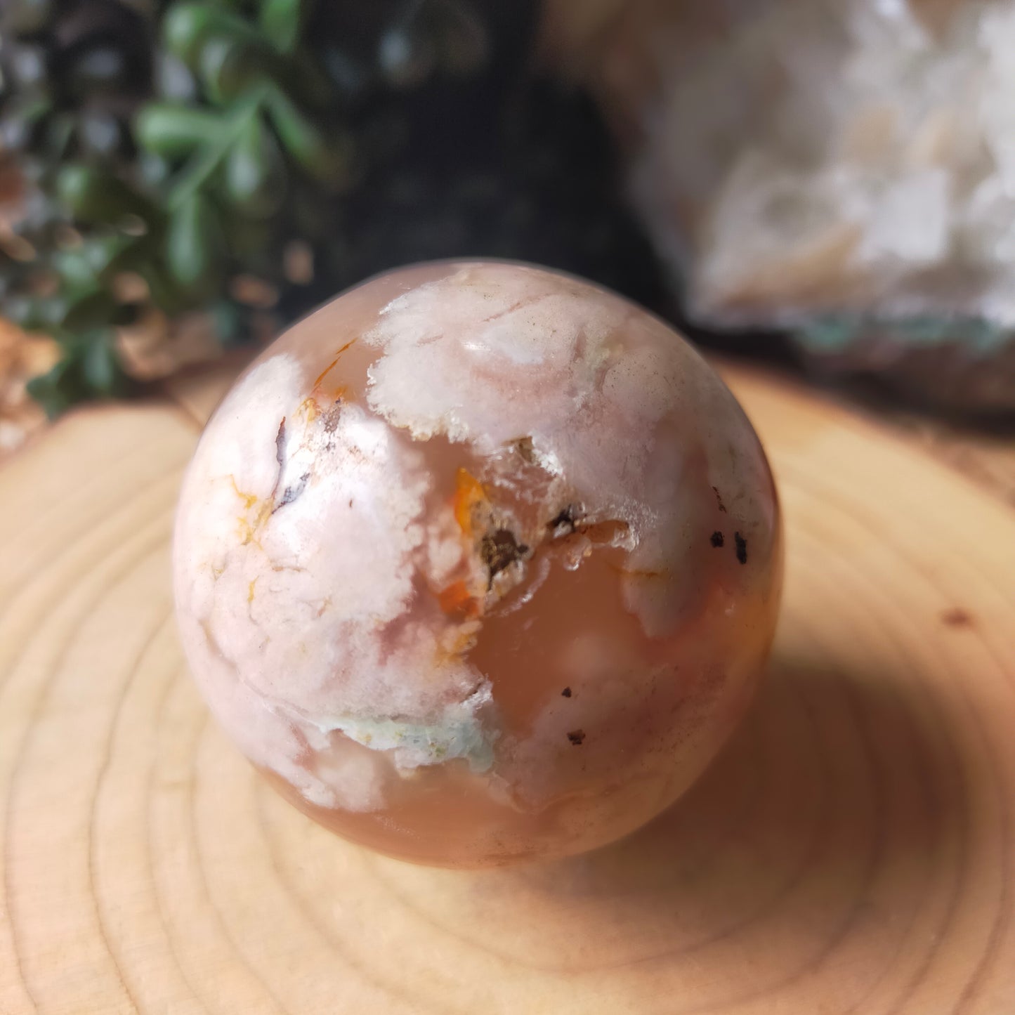 Flower Agate Sphere