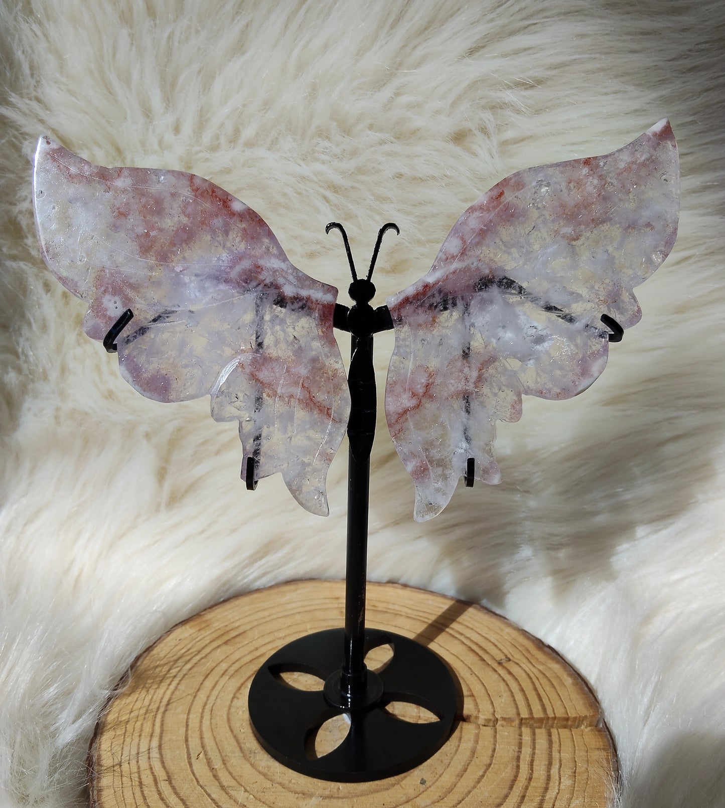 Gorgeous Amethyst/Flower Agate Butterflies