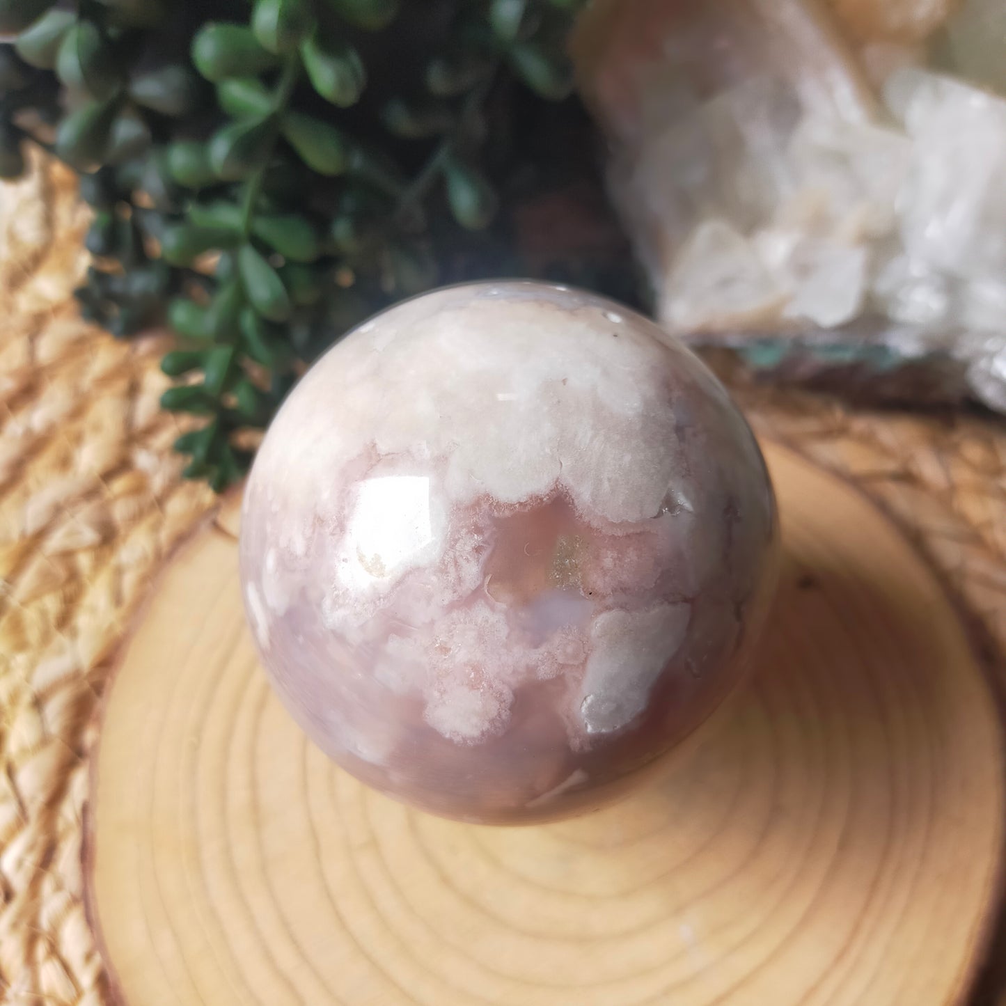 Flower Agate Sphere