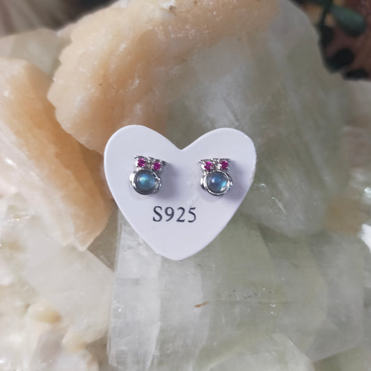 Labradorite Stud Earrings