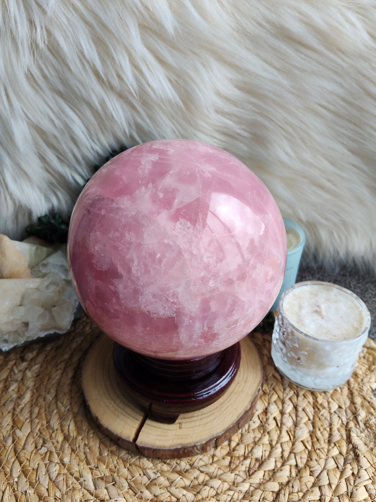 Large Rose Quartz Sphere