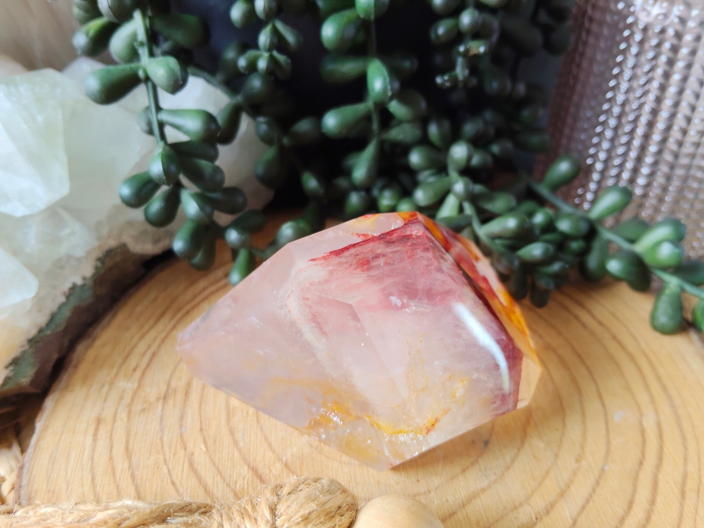Rose/Fire and Golden Healer Quartz Freeform