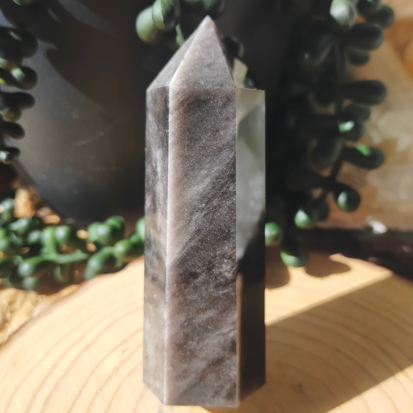 Silver Sheen Obsidian Points