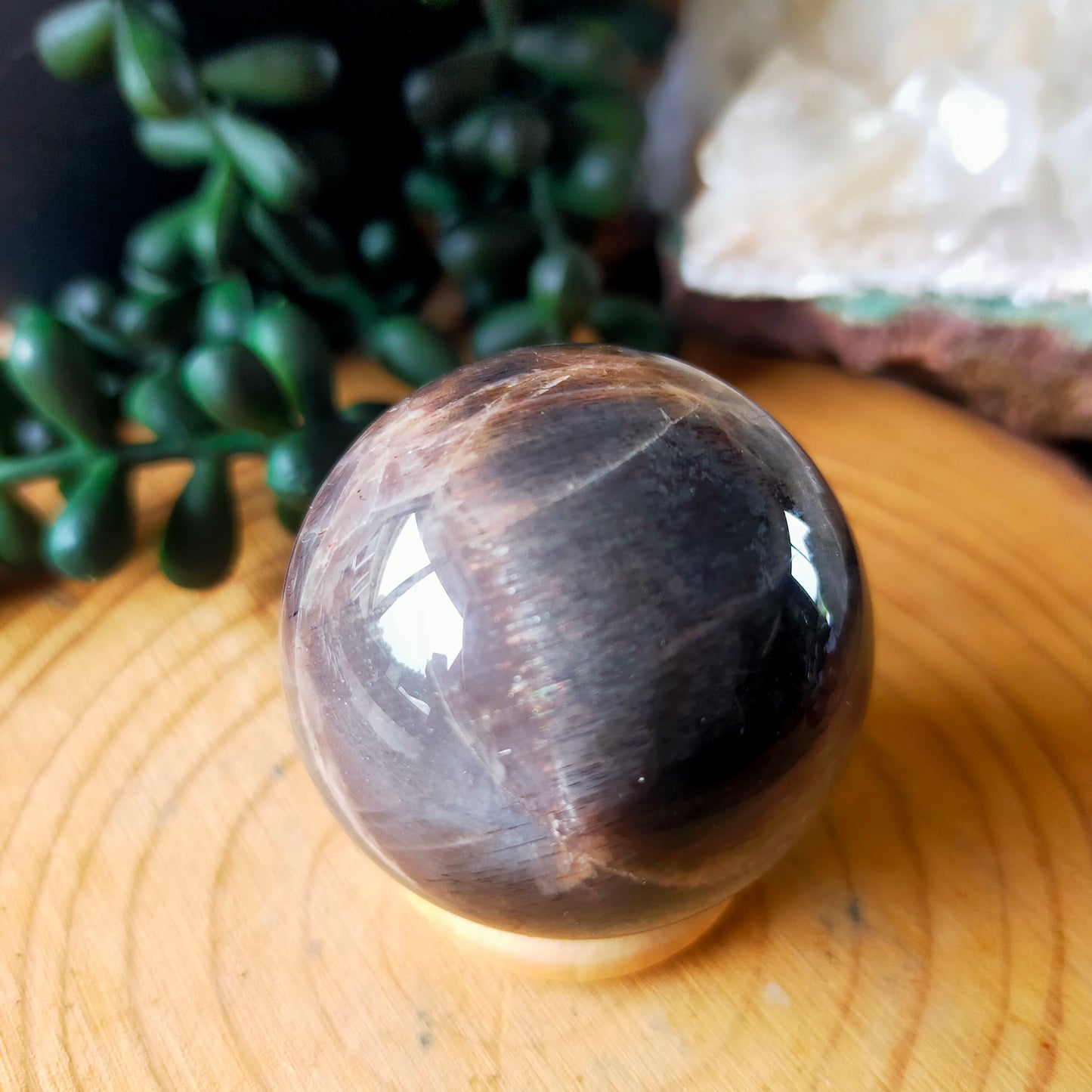 Black Moonstone/Sunstone Sphere