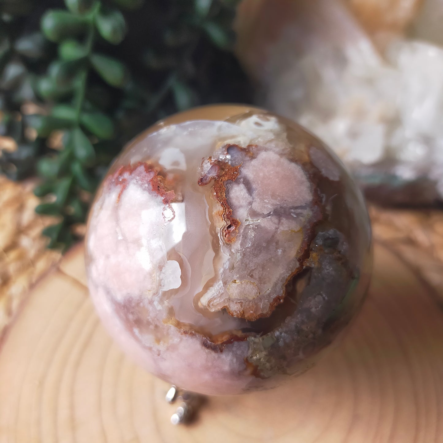Flower Agate Sphere